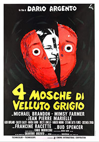 4 mouches de velours gris (4 mosche di velluto grigio)